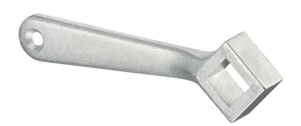 Oventrop Vierkantschlüssel mit langem Griff und quadratischem Kopf zur Bedienung von KFE-Ventilen, aus Metall gefertigt, ohne erkennbare Maße oder spezifische Modellbezeichnung.
